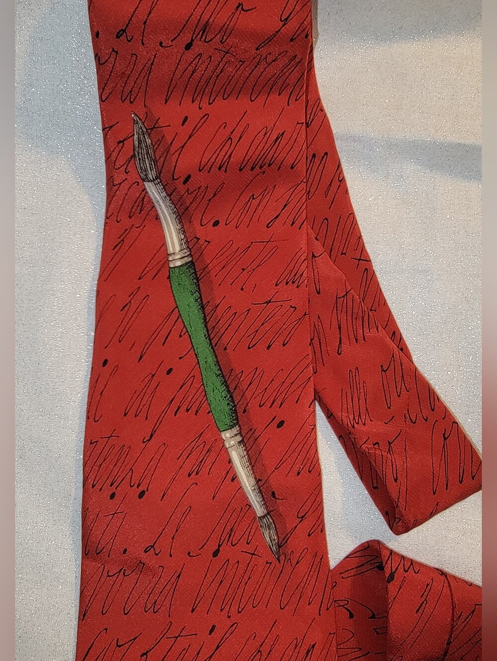 New Fornasetti Red Silk Tie